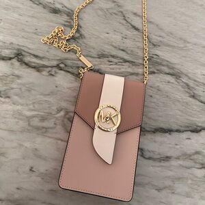 Michael Kohrs Phone/wallet purse white and pink and gold